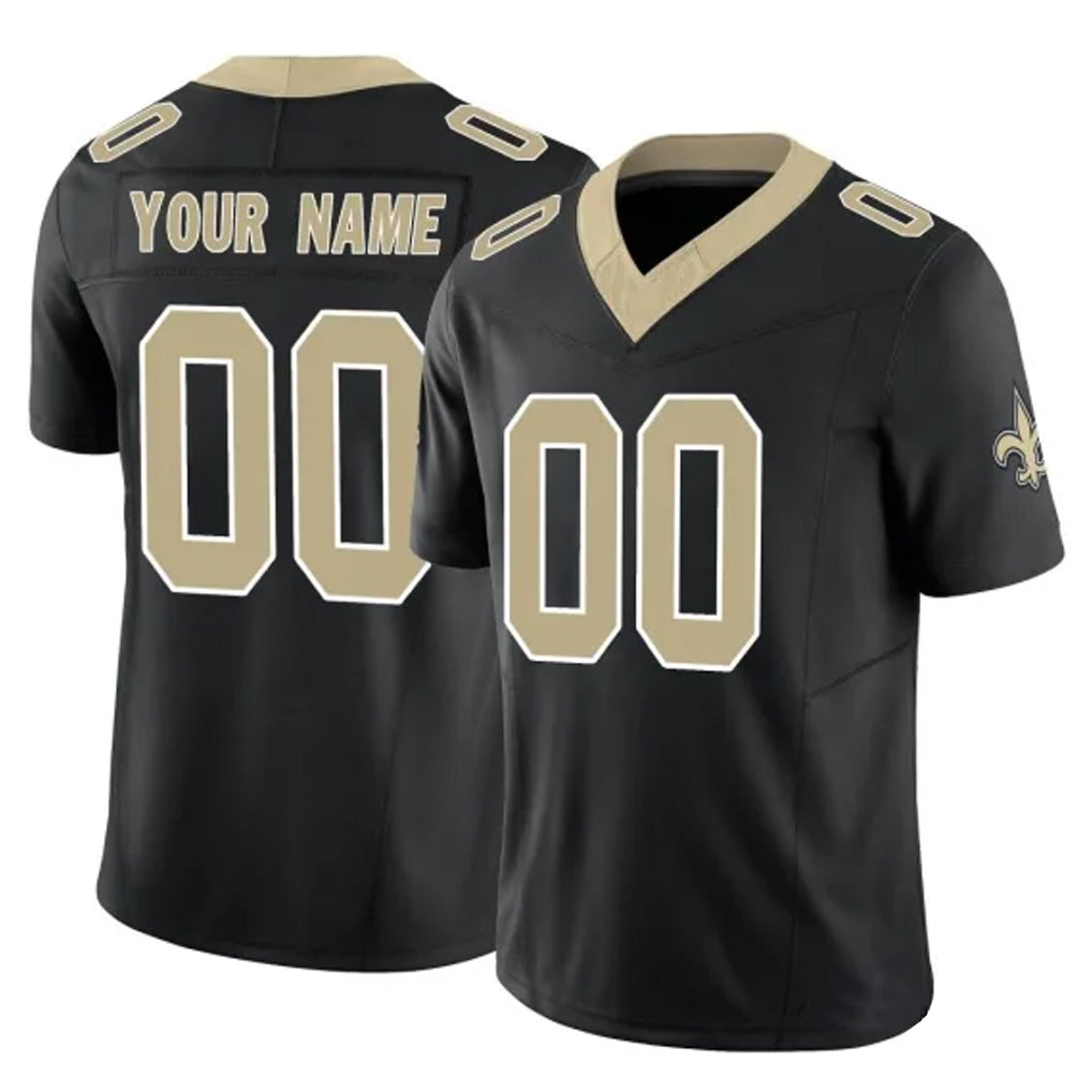 Fenge Custom NO.Saints Black Limited Vapor F.U.S.E. Home Game Any Name & Numbers Stitched Jerseys