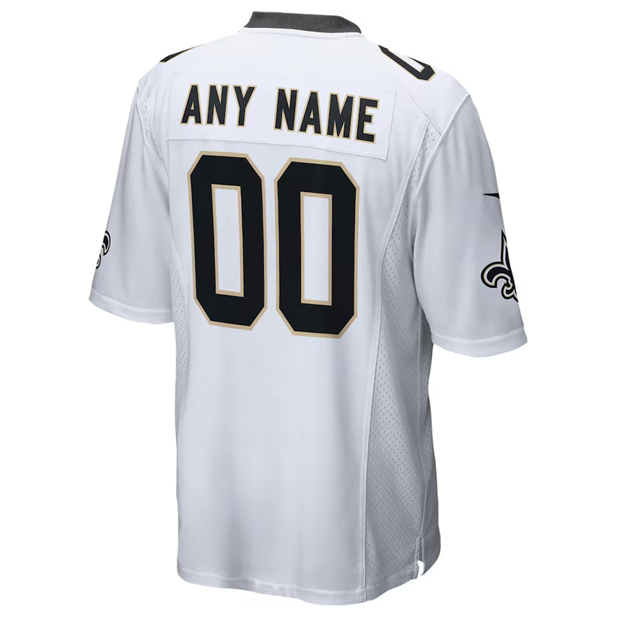 Fenge Custom NO.Saints White Home Game Stitched Jerseys