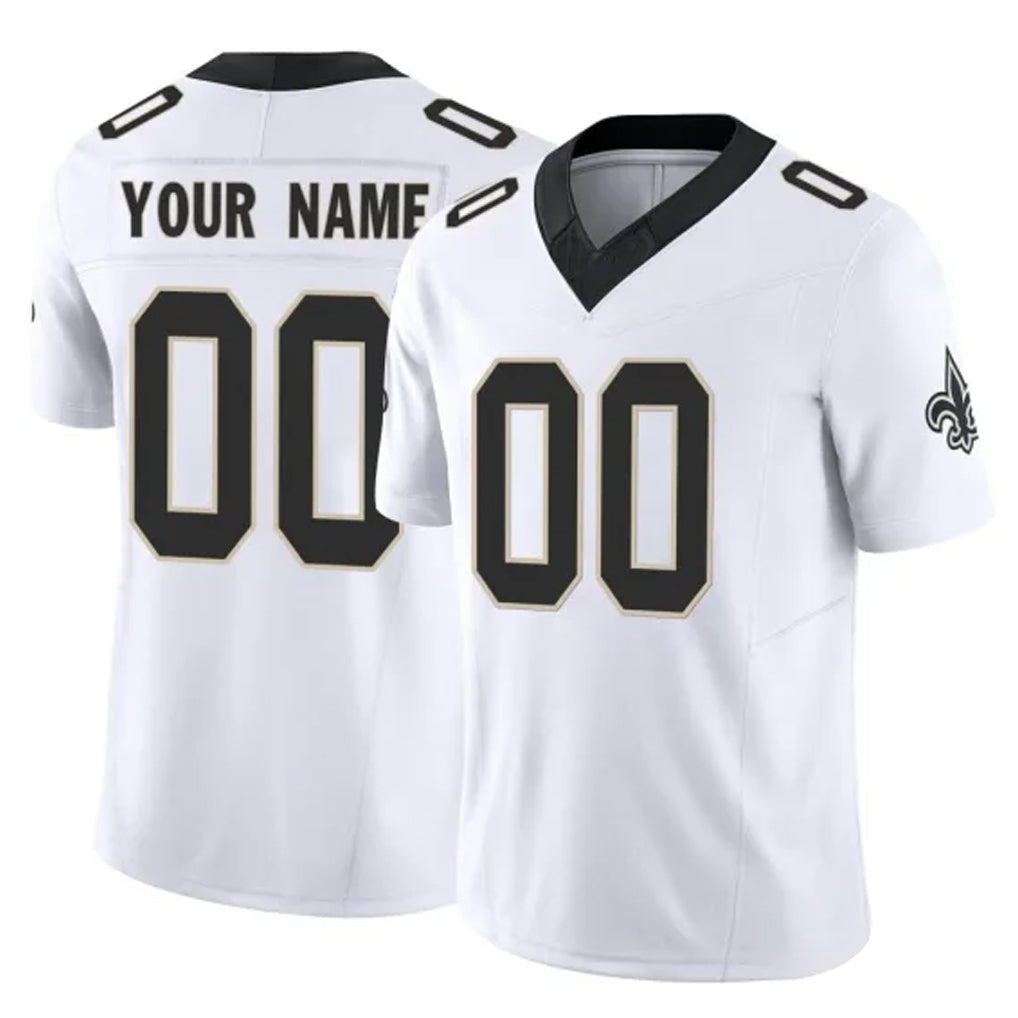 Fenge Custom NO.Saints White Limited Vapor F.U.S.E. Home Game Any Name & Numbers Stitched Jerseys