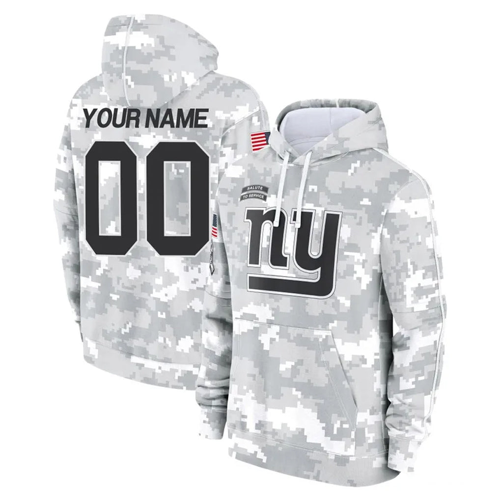 Fenge Custom NY.Giants Arctic Camo Salute to Service Pullover Hoodies Limited Game Any Name & Numbers Stitched Jerseys