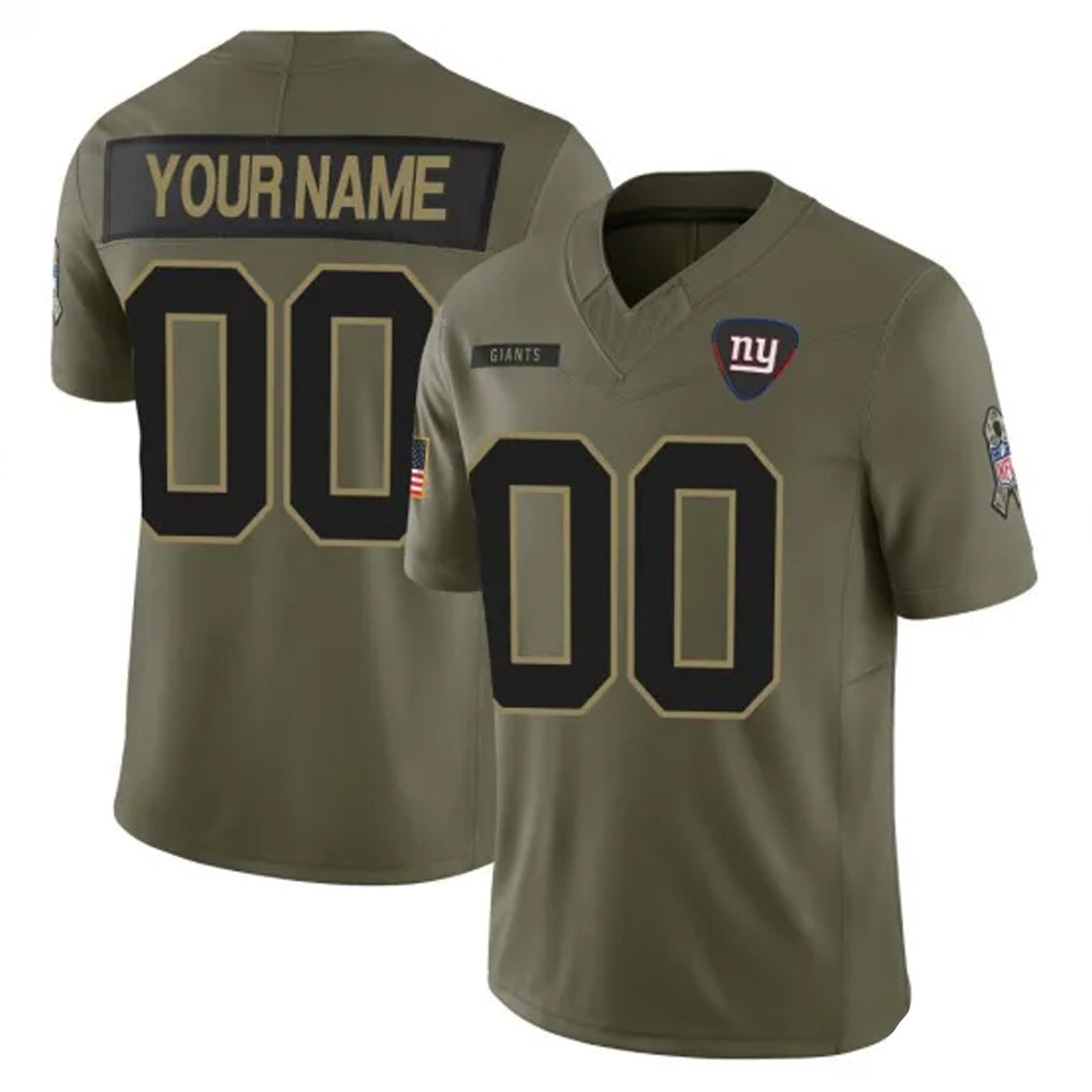 Fenge Custom NY.Giants Olive 2025 Salute To Service Limited Any Name & Numbers Stitched Jerseys