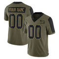 Fenge Custom NY.Giants Olive Salute To Service Limited Game Any Name & Numbers Stitched Jerseys