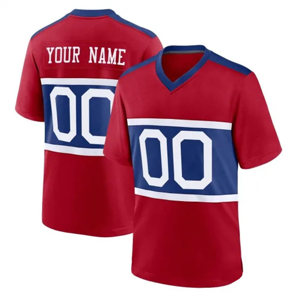 Fenge Custom NY.Giants Red Century Home Game Any Name & Numbers Stitched Jerseys