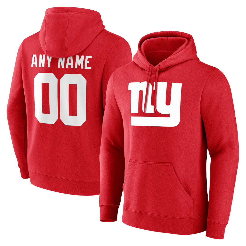 Fenge Custom NY.Giants Red Pullover Hoodies Limited Game Any Name & Numbers Stitched Jerseys