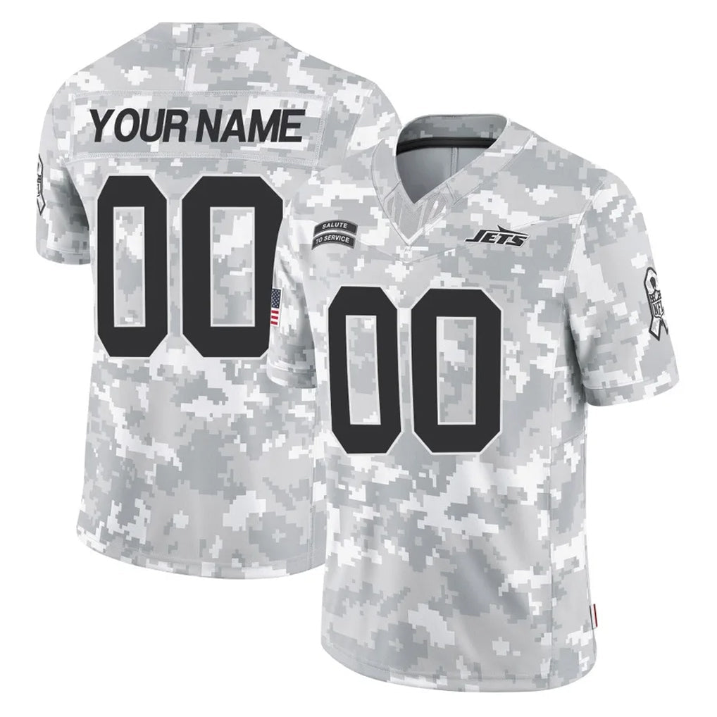 Fenge Custom NY.Jets Arctic Camo Salute to Service Limited Game Any Name & Numbers Stitched Jerseys