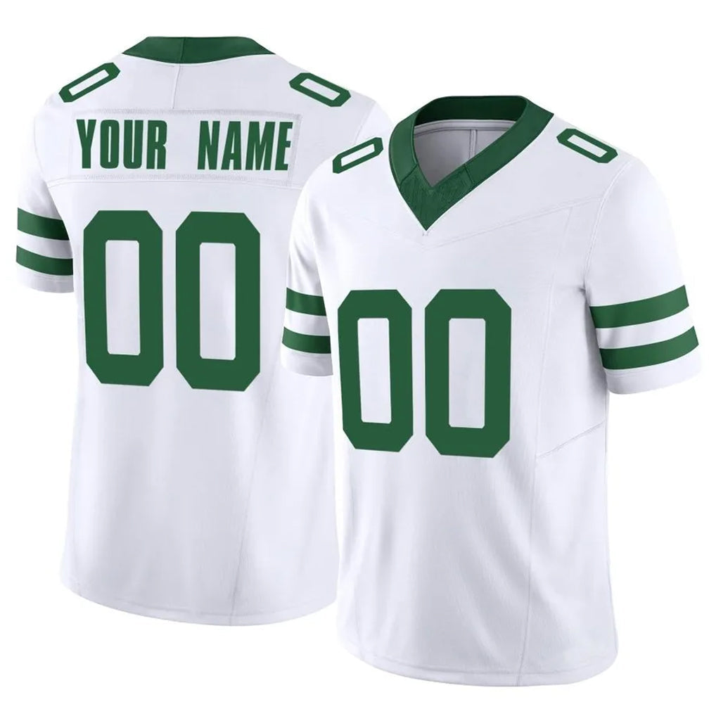 Fenge Custom NY.Jets White Legacy Limited Vapor F.U.S.E. Home Game Any Name & Numbers Stitched Jerseys
