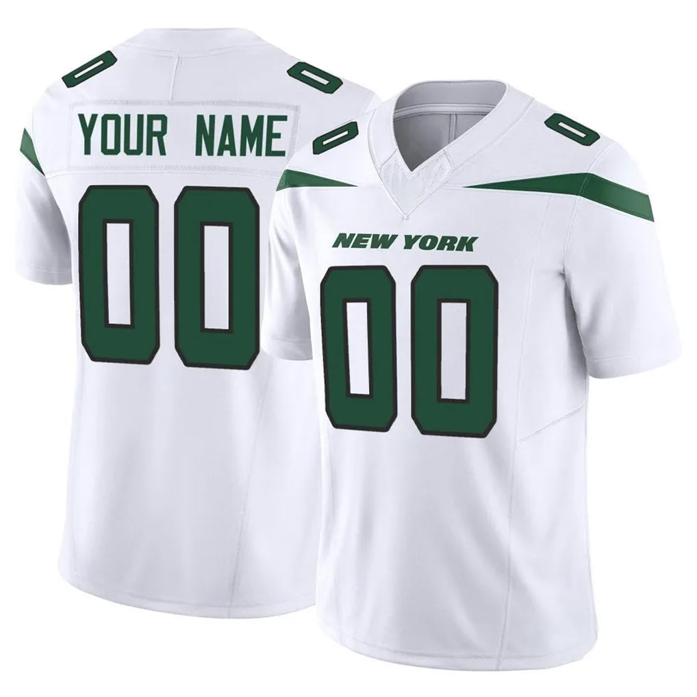 Fenge Custom NY.Jets White Limited Vapor F.U.S.E. Home Game Any Name & Numbers Stitched Jerseys