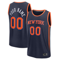 Fenge Custom NY.Knicks  Navy Fast Break Jerseys - Statement Edition