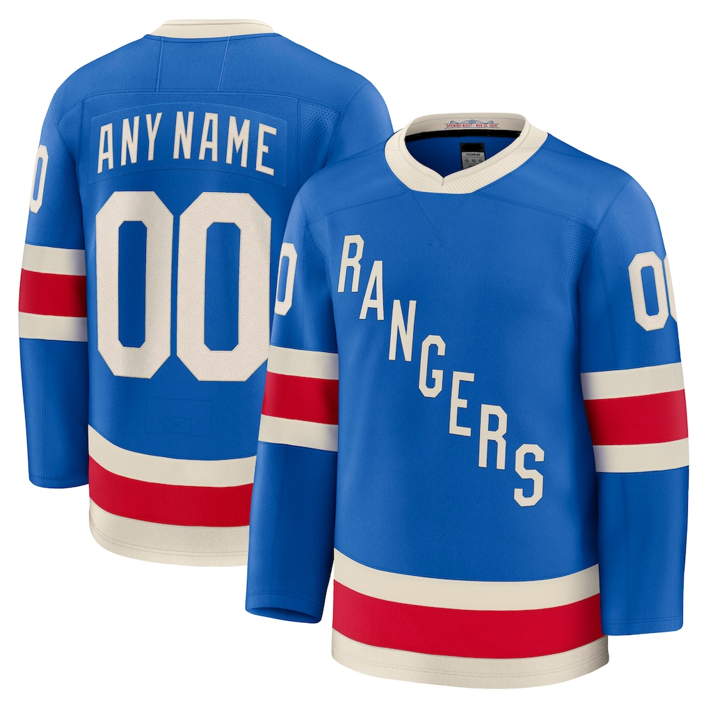Fenge Custom NY.Rangers Blue Centennial Premium Jerseys