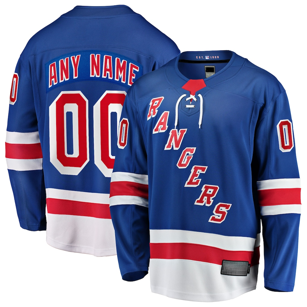 Fenge Custom NY.Rangers Blue Home Breakaway Jerseys
