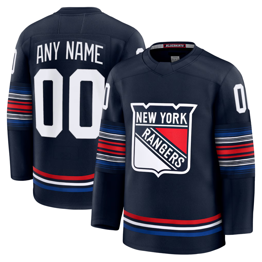 Fenge Custom NY.Rangers Navy Alternate Premium Jerseys