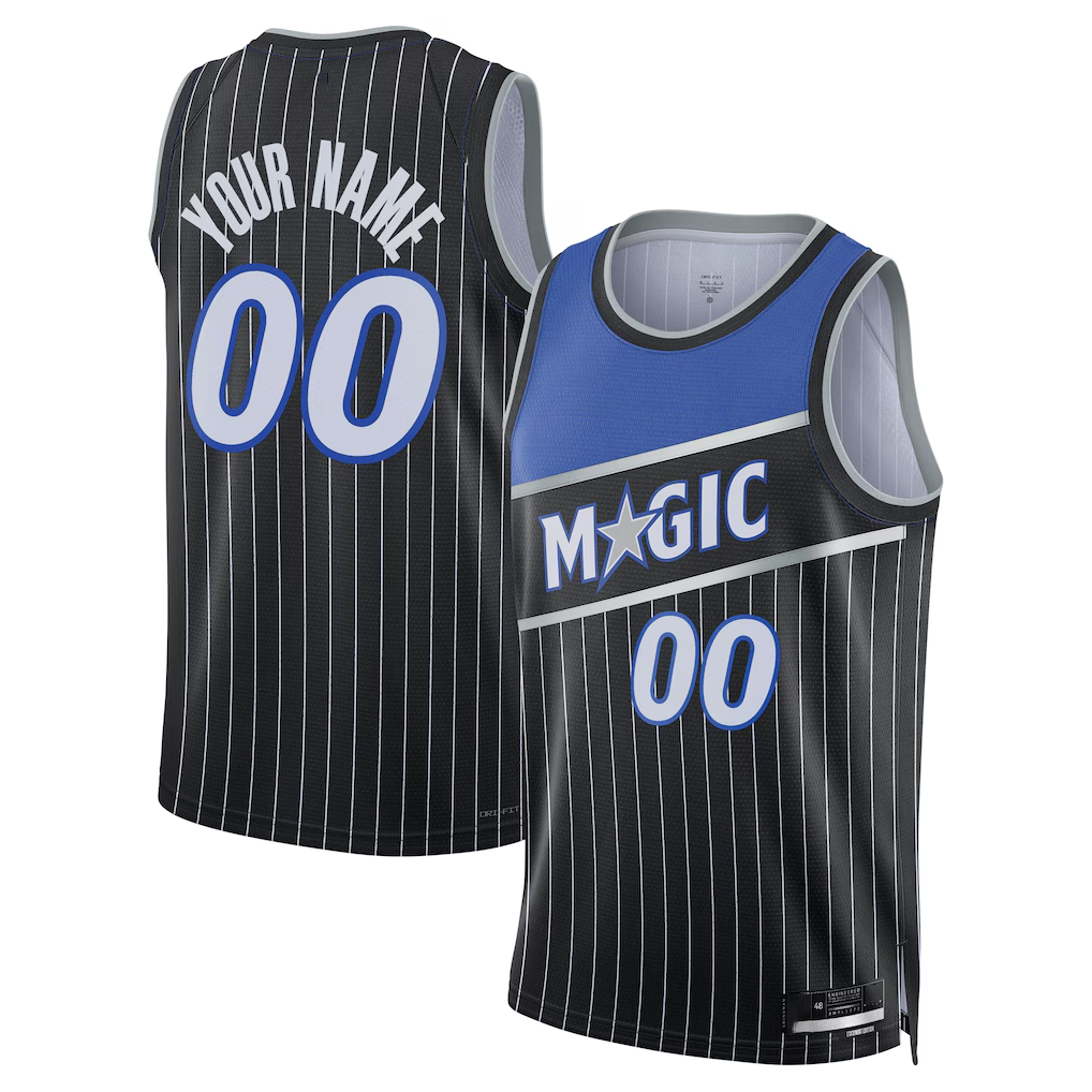 Fenge Custom O.Magic Black Swingman Jerseys - Statement Edition