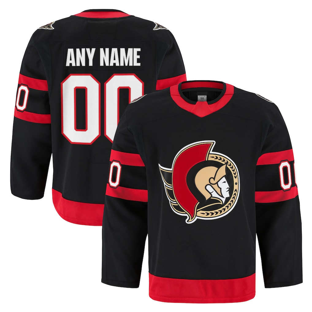 Fenge Custom O.Senators Black Home Authentic Pro Jerseys