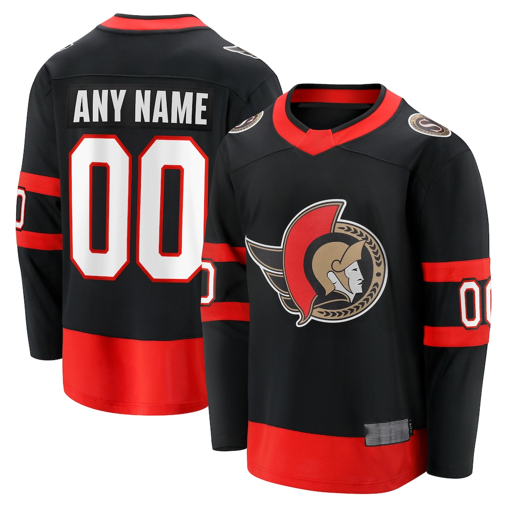 Fenge Custom O.Senators Black Home Breakaway Jerseys