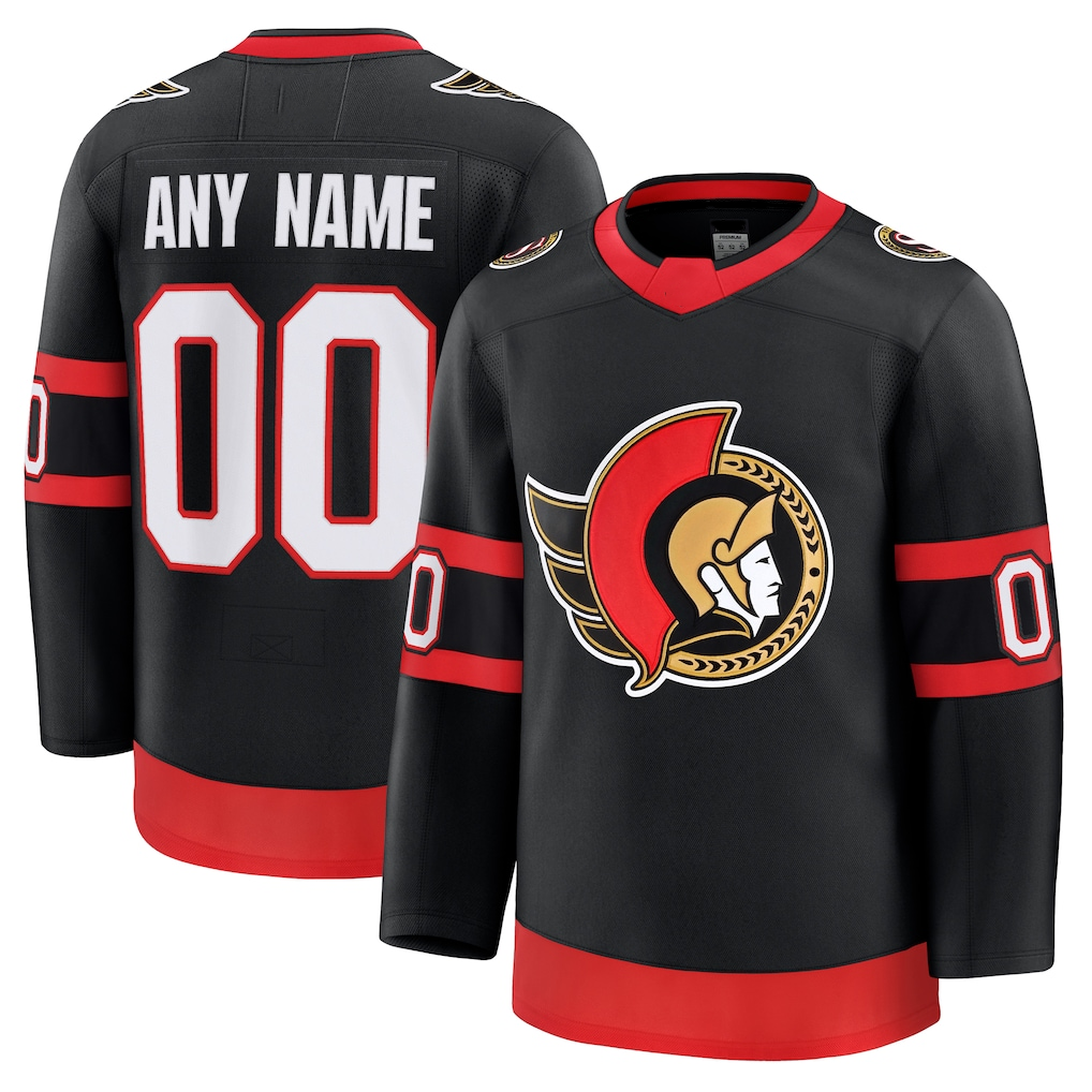 Fenge Custom O.Senators Black Home Premium Jerseys