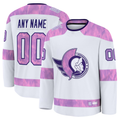 Fenge Custom O.Senators White 2024 Hockey Fights Cancer Practice Jerseys