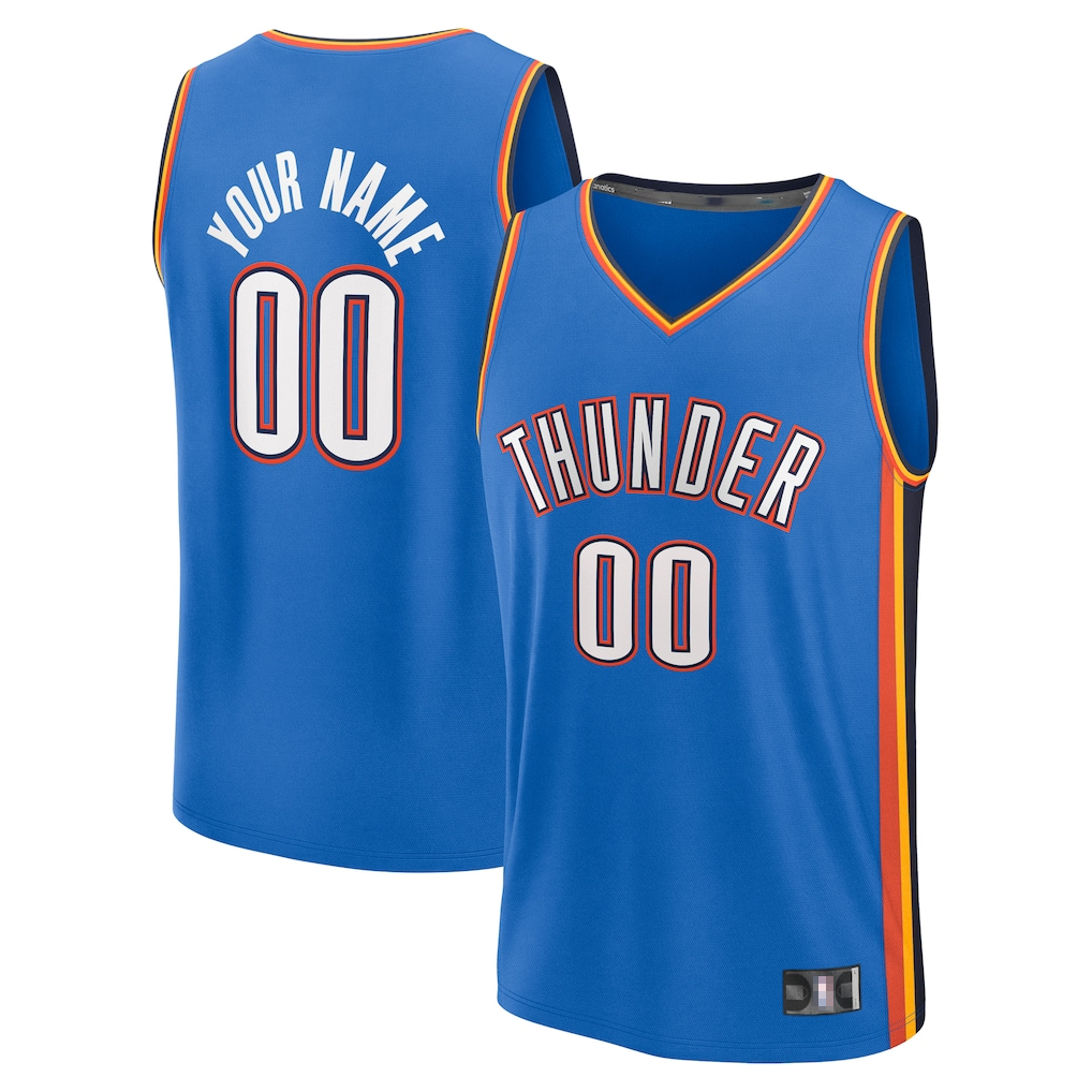 Fenge Custom OC.Thunder Blue Fast Break Stitched Jerseys - Icon Edition