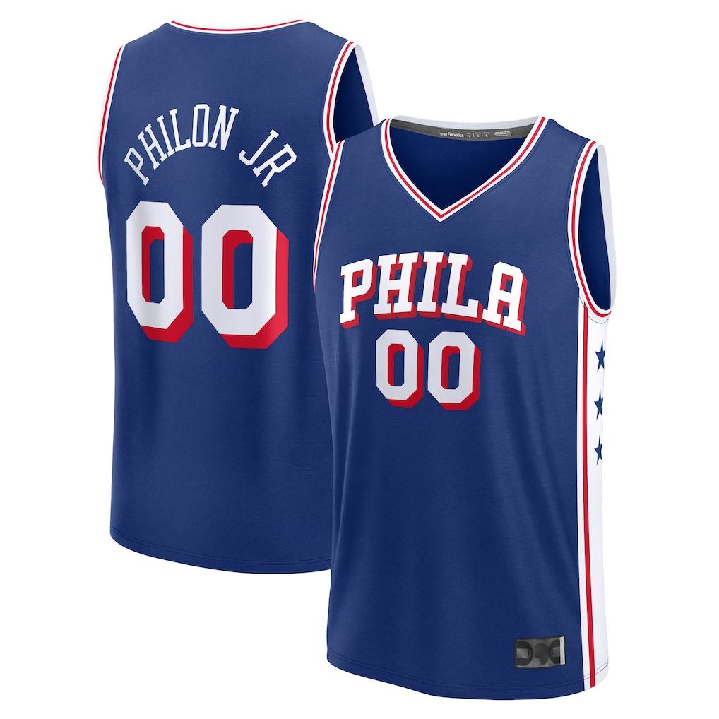 Fenge P.76ers #00 Labaron Philon Jr. Royal Swingman Jerseys - Icon Edition