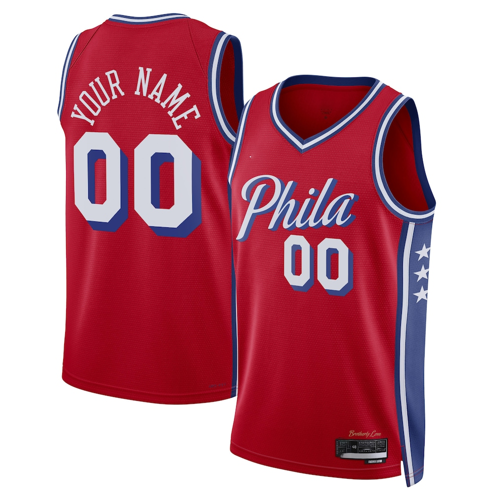 Fenge Custom P.76ers Red 202223 Swingman Jerseys - Statement Edition