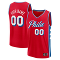 Fenge Custom P.76ers Red Fast Break Jerseys - Icon Edition
