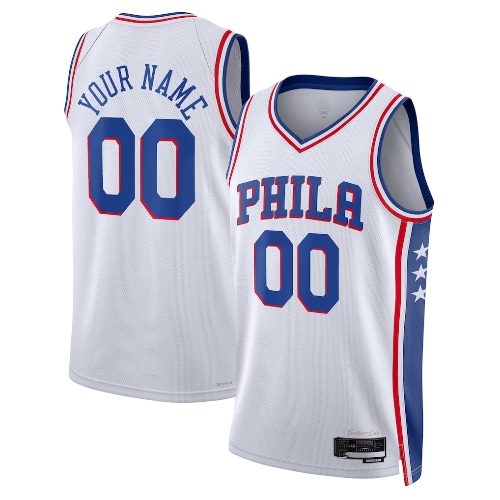 Fenge Custom P.76ers White 2022-23 Swingman Jerseys - Association Edition