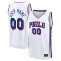 Fenge Custom P.76ers White Fast Break Jerseys - Association Edition
