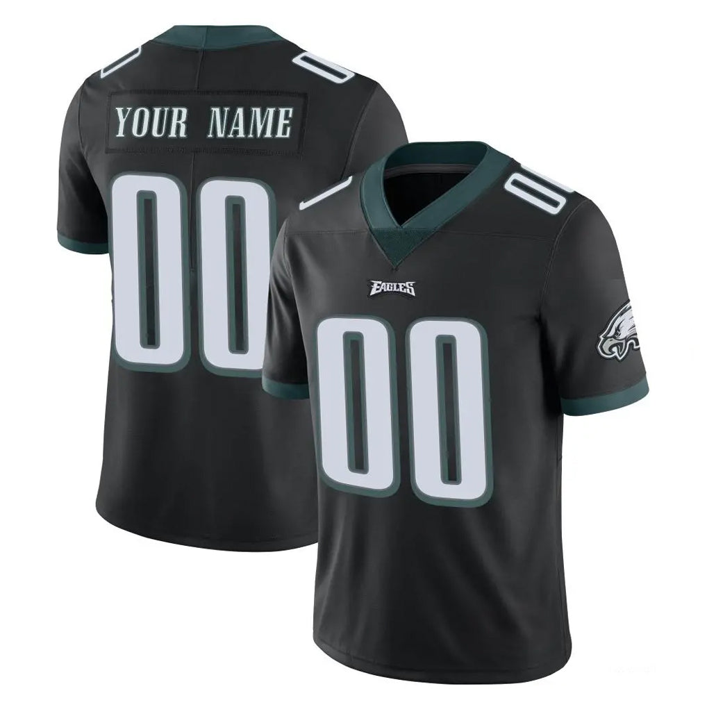 Fenge Custom P.Eagles Black Limited Vapor Untouchable Home Game Any Name & Numbers Stitched Jerseys