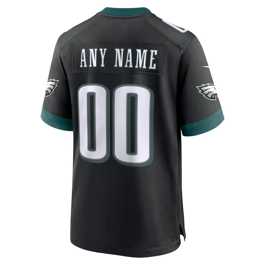 Fenge Custom P.Eagles Black Stitched Alternate Game Stitched Jerseys