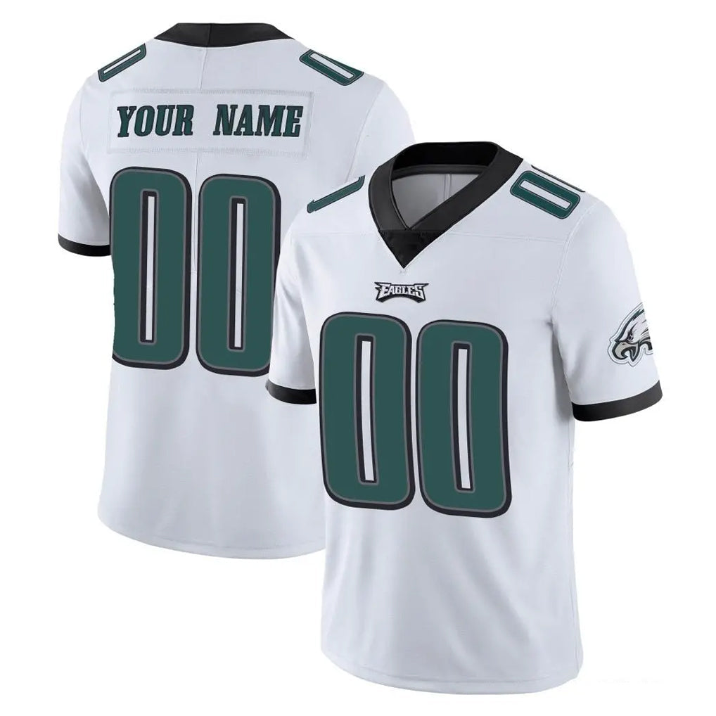 Fenge Custom P.Eagles White Limited Vapor Untouchable Home Game Any Name & Numbers Stitched Jerseys