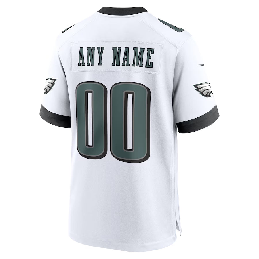 Fenge Custom P.Eagles White Stitched Home Game Stitched Jerseys
