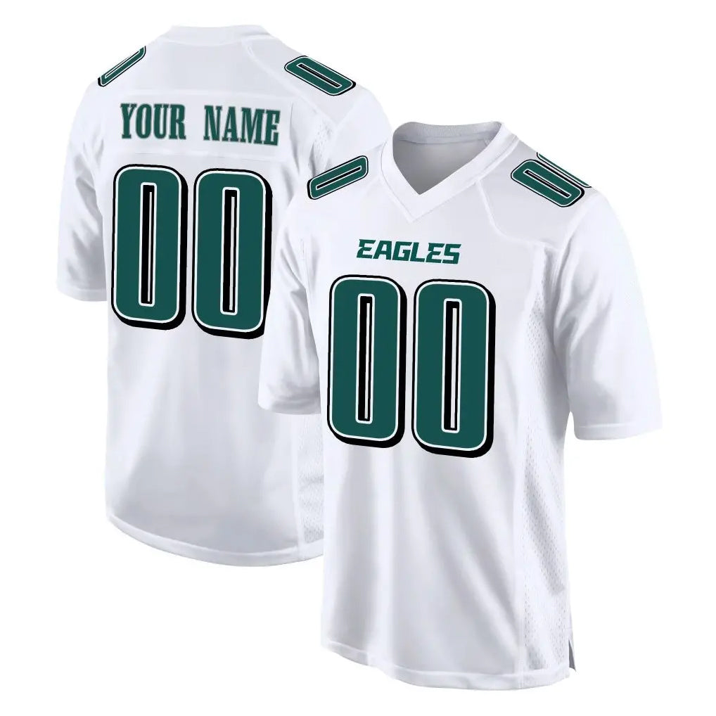 Fenge Custom P.Eagles White Tundra Fashion Home Game Any Name & Numbers Stitched Jerseys