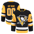 Fenge Custom P.Penguins Black Home Authentic Pro Jerseys