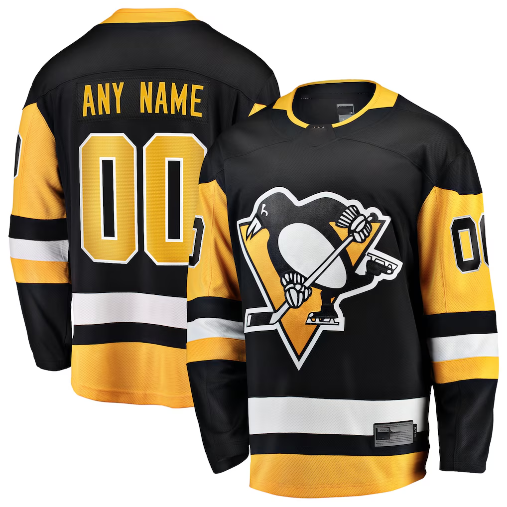 Fenge Custom P.Penguins Black Home Breakaway Jerseys