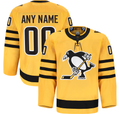 Fenge Custom P.Penguins Gold Alternate Authentic Pro Jerseys