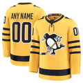 Fenge Custom P.Penguins Gold Alternate Premium Jerseys