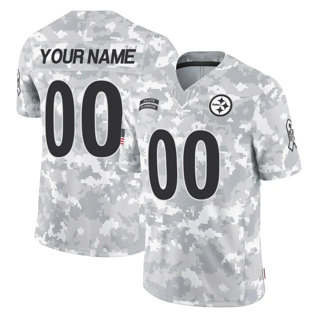 Fenge Custom P.Steelers Arctic Camo Limited Salute To Service Home Game Any Name & Numbers Stitched Jerseys