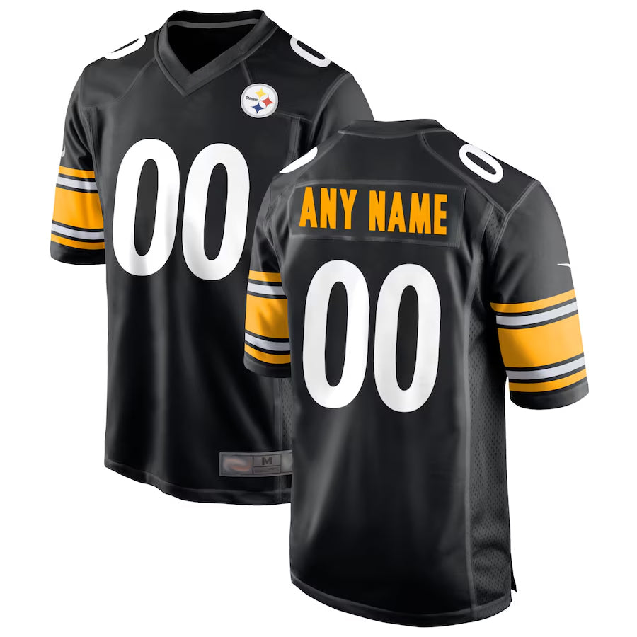 Fenge Custom P.Steelers Black Home Game Stitched Jerseys