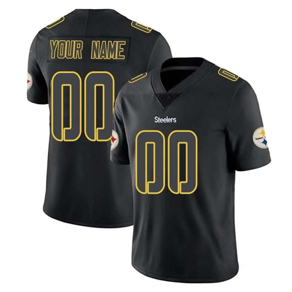 Fenge Custom P.Steelers Black Impact Limited Home Game Any Name & Numbers Stitched Jerseys