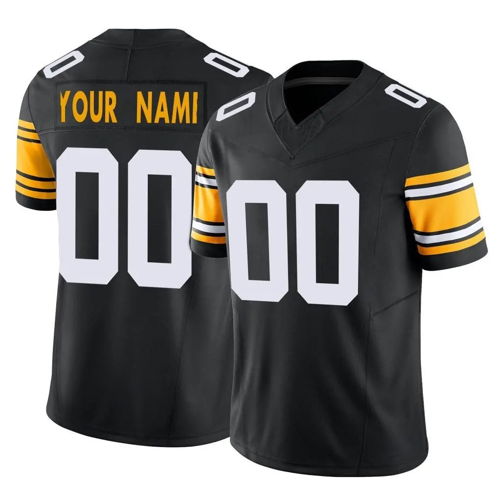 Fenge Custom P.Steelers Black Limited Alternate Vapor F.U.S.E. Home Game Any Name & Numbers Stitched Jerseys