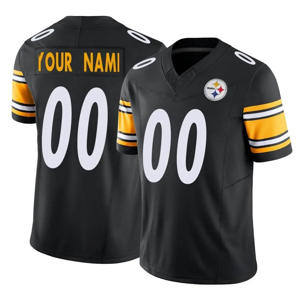Fenge Custom P.Steelers Black Limited Vapor F.U.S.E. Home Game Any Name & Numbers Stitched Jerseys