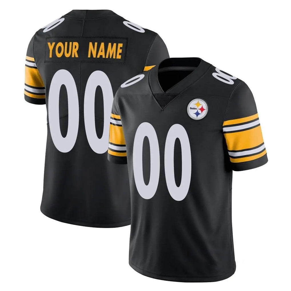 Fenge Custom P.Steelers Black Limited Vapor Untouchable Home Game Any Name & Numbers Stitched Jerseys