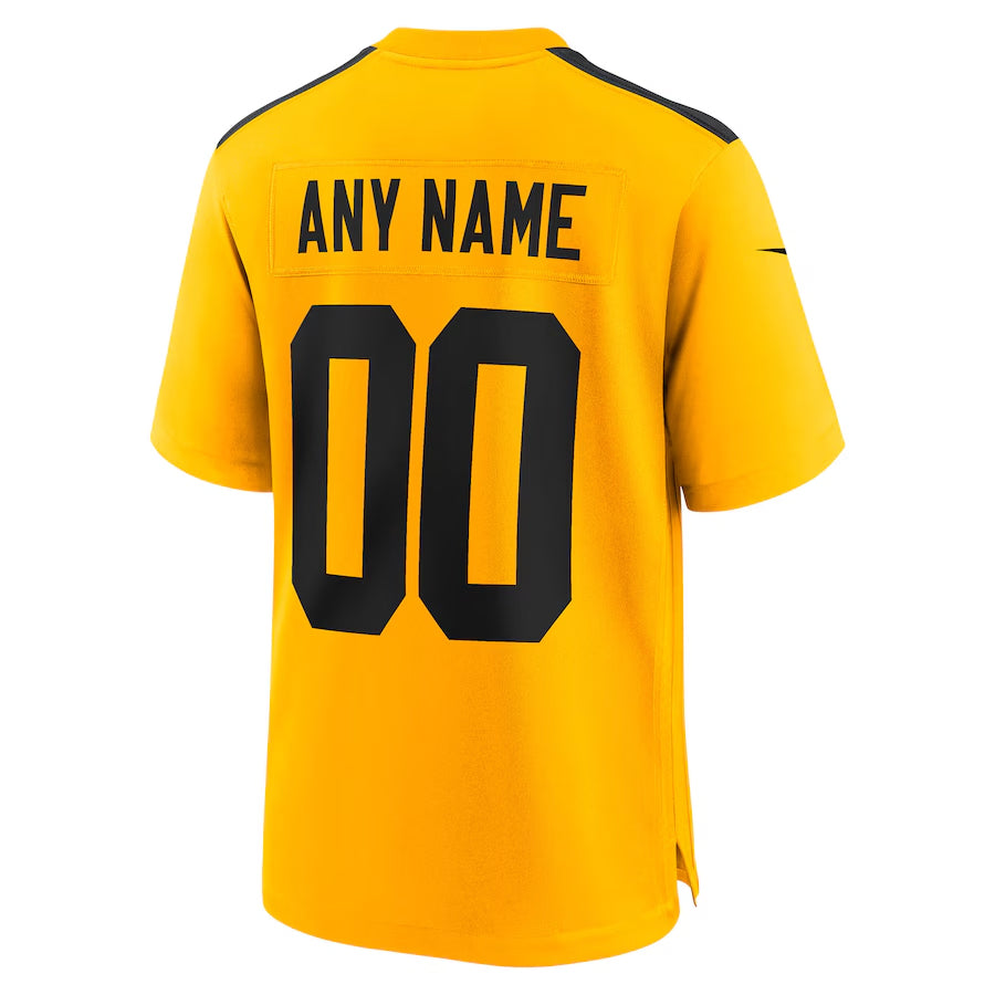 Fenge Custom P.Steelers Gold Alternate Game Stitched Jerseys