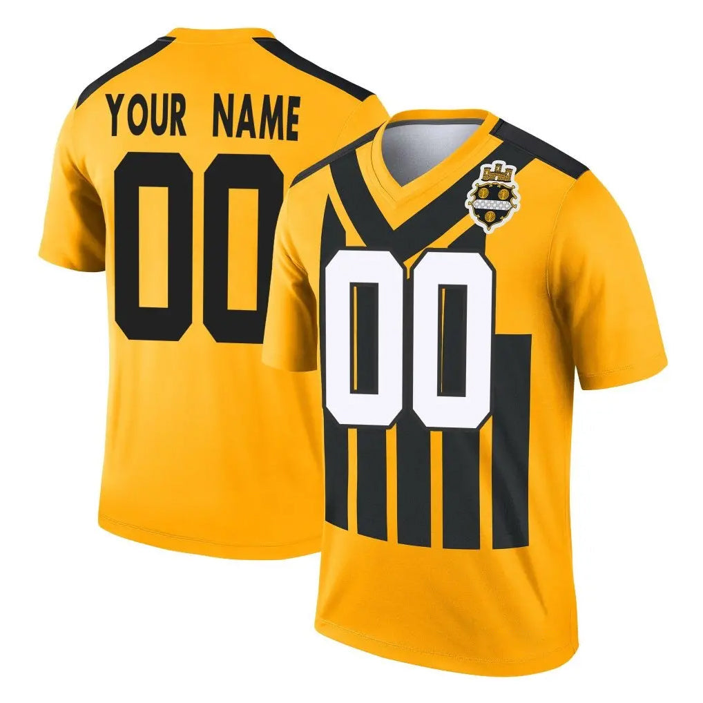 Fenge Custom P.Steelers Gold Legend Limited 1933 Throwback Performance Home Game Any Name & Numbers Stitched Jerseys