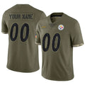 Fenge Custom P.Steelers Salute To Service Limited Olive Stitched Jerseys