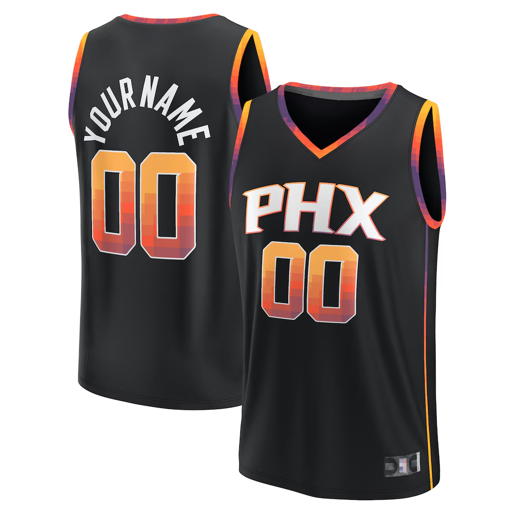 Fenge Custom P.Sunss Fanatics Black Fast Break Replica Jerseys - Statement Edition