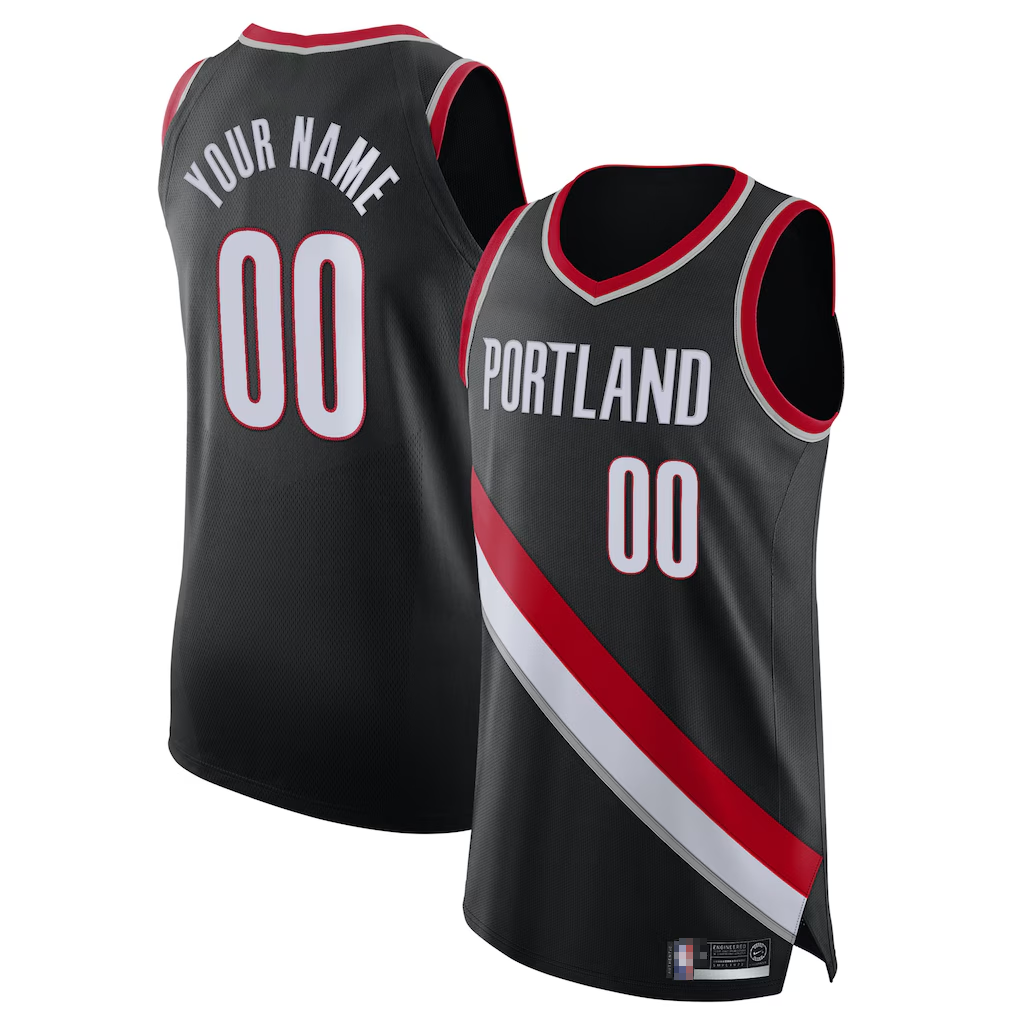 Fenge Custom PT.Blazers Black 2020-2021 Authentic Jerseys - Icon Edition