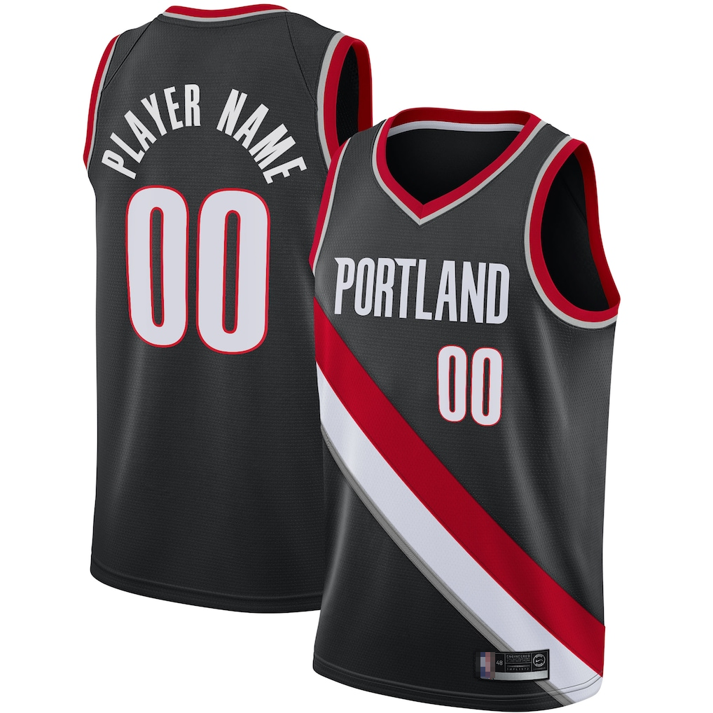 Fenge Custom PT.Blazers Black 2020-2021 Swingman Jerseys - Icon Edition