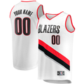 Fenge Custom PT.Blazers Fanatics White Fast Break Replica Jerseys - Association Edition