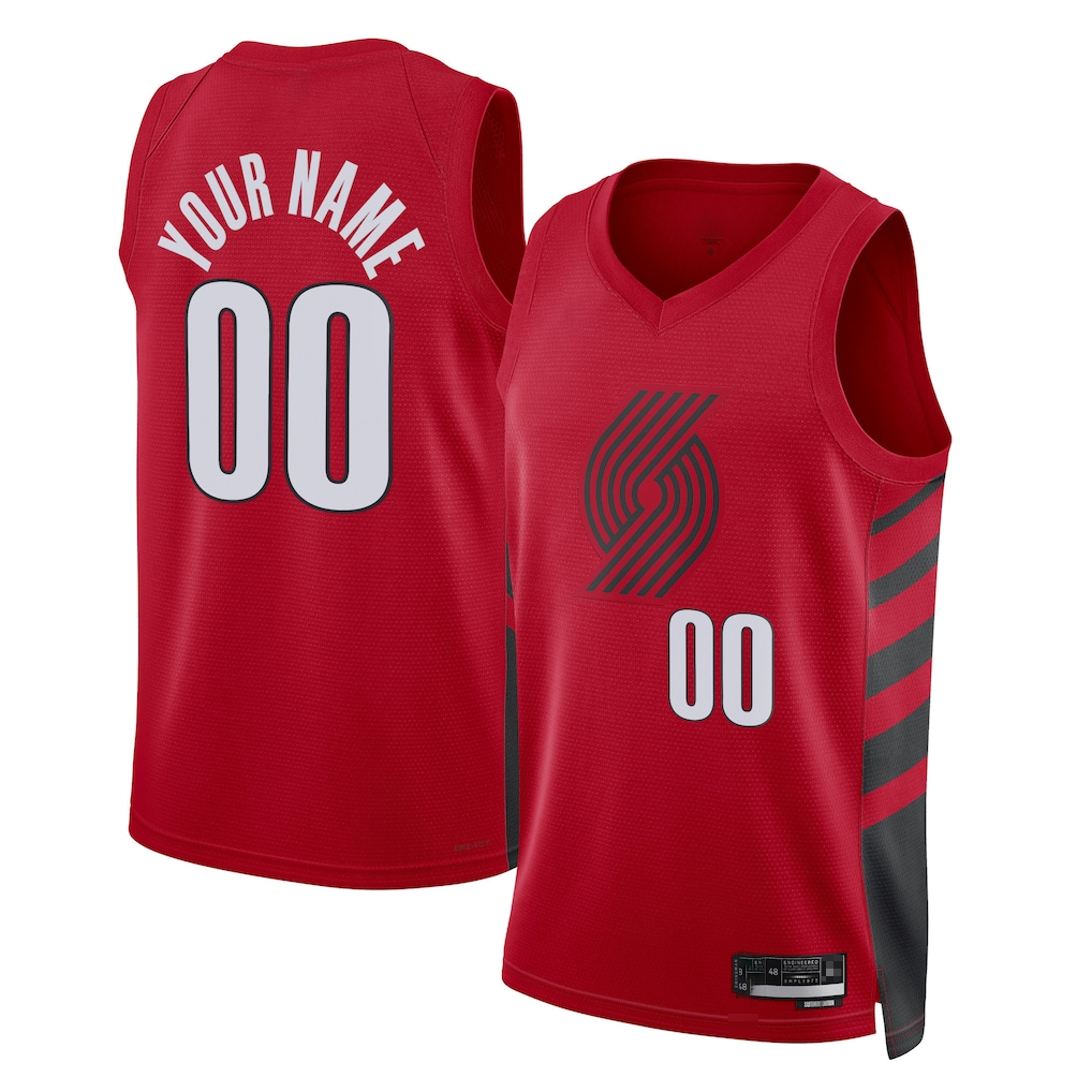 Fenge Custom PT.Blazers Red 2022-2023 Swingman Jerseys - Statement Edition