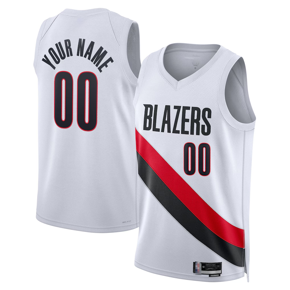 Fenge Custom PT.Blazers White Swingman Jerseys - Association Edition